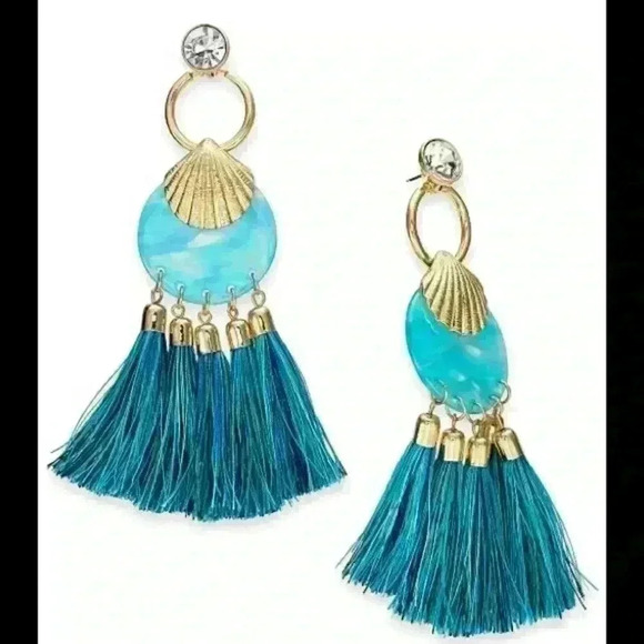 Thalia new Shell Tassel Drop Earrings - Picture 1 of 3